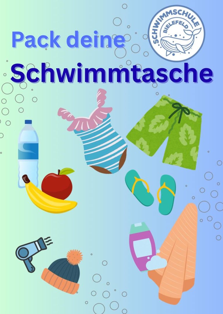 Packliste Schwimmtasche für Schwimmkurse der Schwimmschule Bielefeld Packliste Schwimmtasche für Schwimmkurse der Schwimmschule Bielefeld